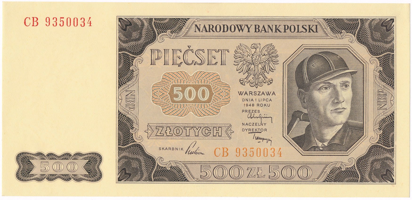 500 złotych 1948 seria CB